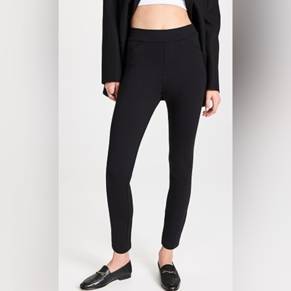 SPANX Women’s Backseam Skinny Stretch Pull On Ankle Pants Navy Blue EUC XS - Picture 2 of 14